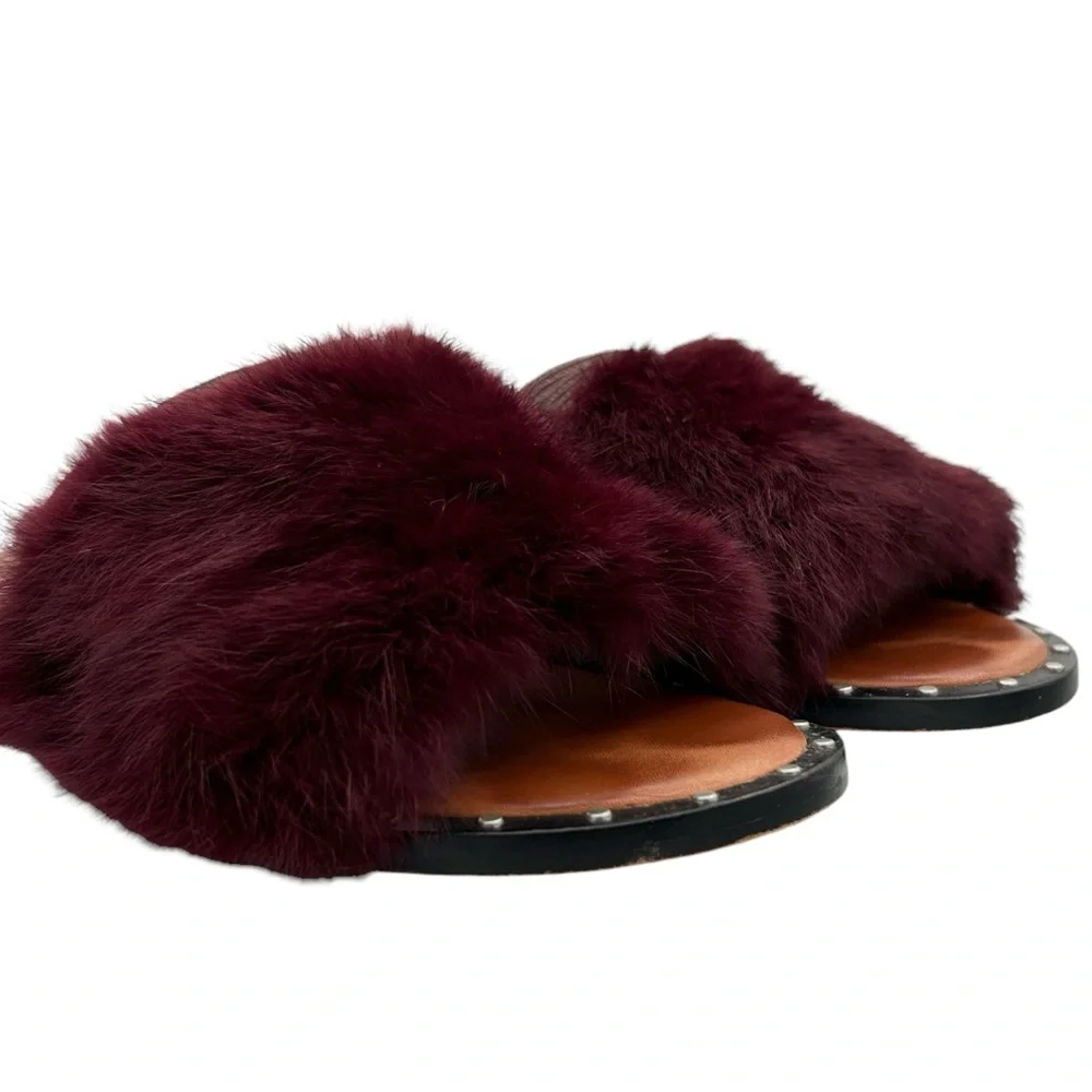 1. State Carrisma Fur Studded Slide Sandals (8M)